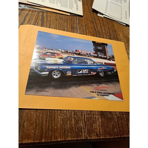 Vintage Tom & Linda Jacobson 1962 Chevrolet NHRA SOFF-SEAL Drag Photo 8x10 - Picture 1 of 5